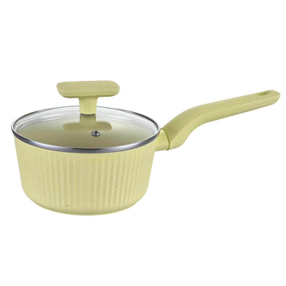 Ковш тм SATOSHI Орра, 1,3л, d16см, с крышкой, антипригарное покрытие мрамор, индукция, 2 цвета, арт.№ 846-786