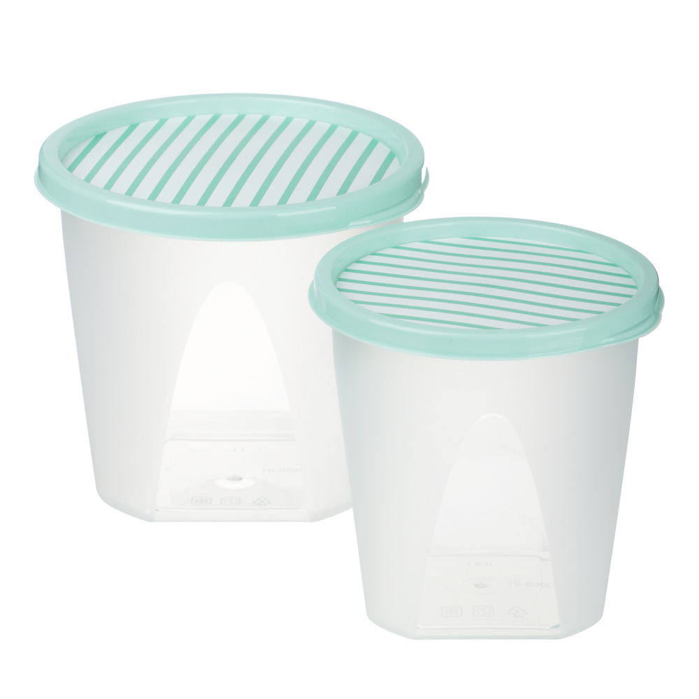 Черри Набор контейнеров круглых 0,6л+1,0л, пластик, 2 цвета, арт.№ 861-607