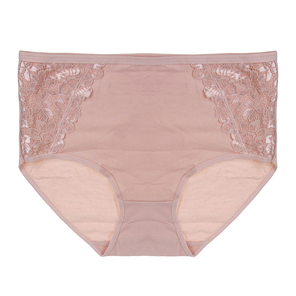 GALANTE Трусы женские макси с декором, р.50, 95%хлопок, 5%спандекс, бежевый, НБ25-14, арт.№ 331-363