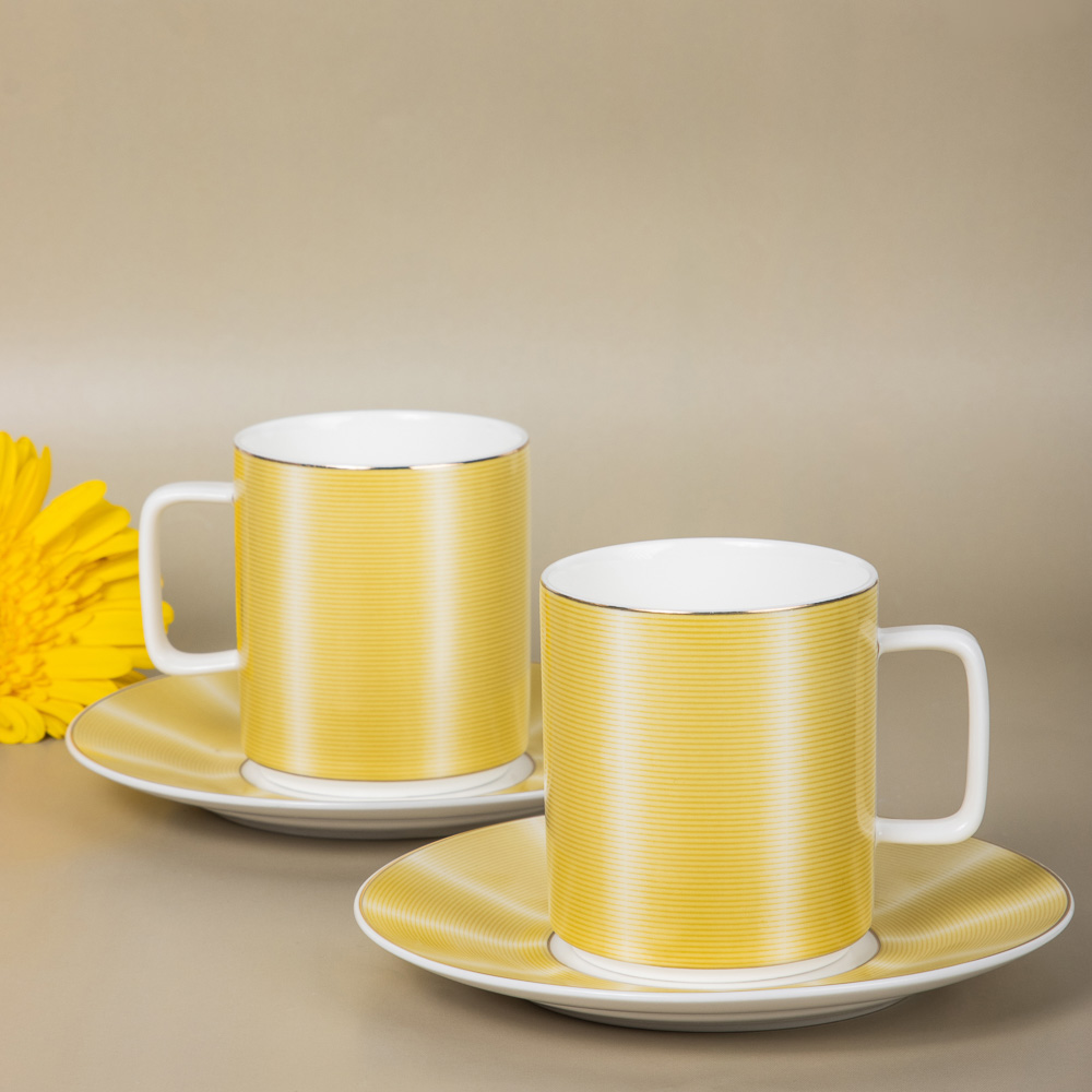 MILLIMI Голд Набор чайный 4 пр., 220мл, 15см, фарфор, арт.№ 802-472