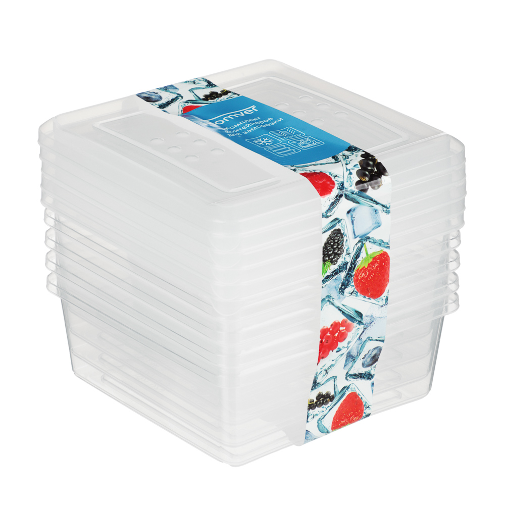 Набор контейнеров для заморозки 0,5 л 5шт, пластик, арт.№ 861-299