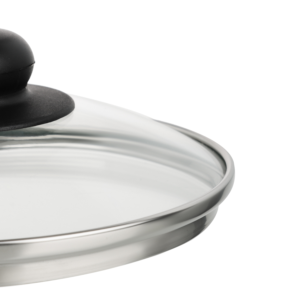 Крышка стеклянная 16см с метал.ободком в сборе, арт.№ 848-058