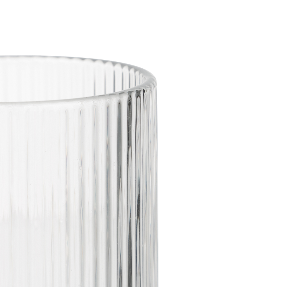 MILLIMI Стакан Грея, 400мл, стекло, прозрачный, рифленый, арт.№ 878-626