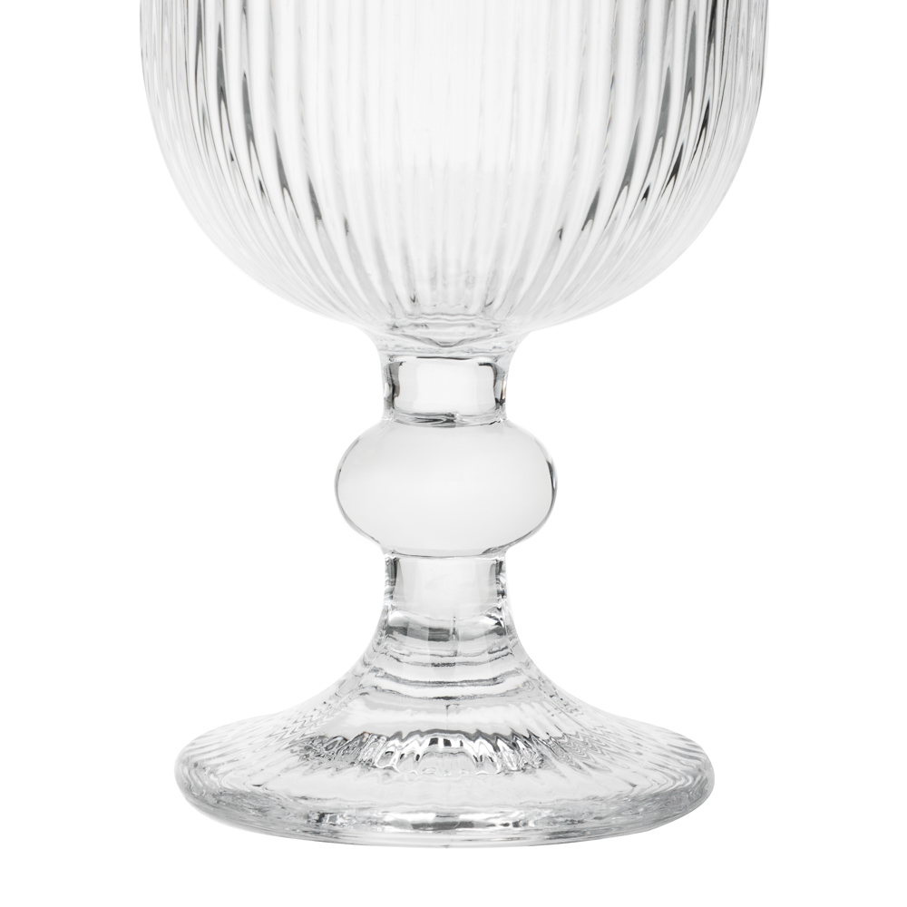 MILLIMI Бокал для вина Грея, 240мл, стекло, прозрачный, рифленый, арт.№ 878-628