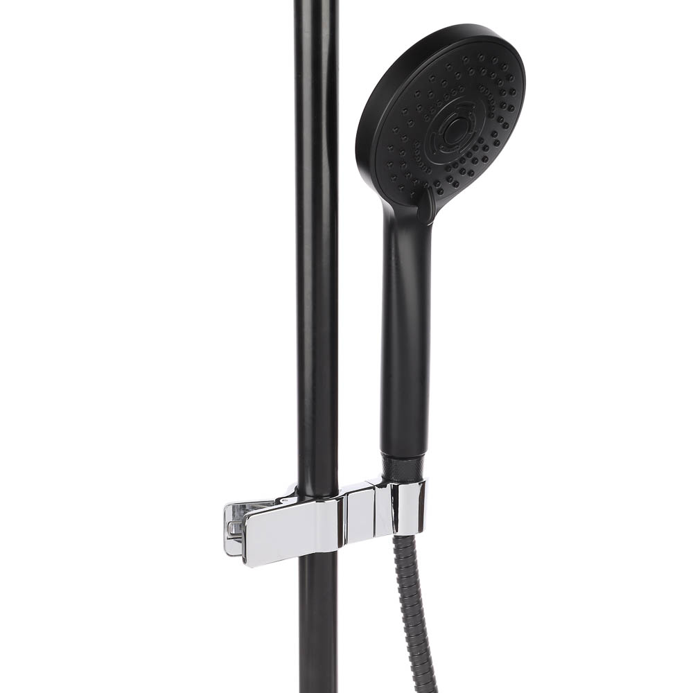 Держатель-прищепка для лейки душа, на штангу и стойку, универсальный, цинк, хром, арт.№ 571-024