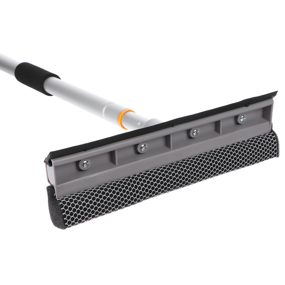 Окномойка тм VETTA, телескоп. ручка 65-111см, алюминий, водосгон ТПР 25см, поролон, цвет серый, арт.№ 444-017