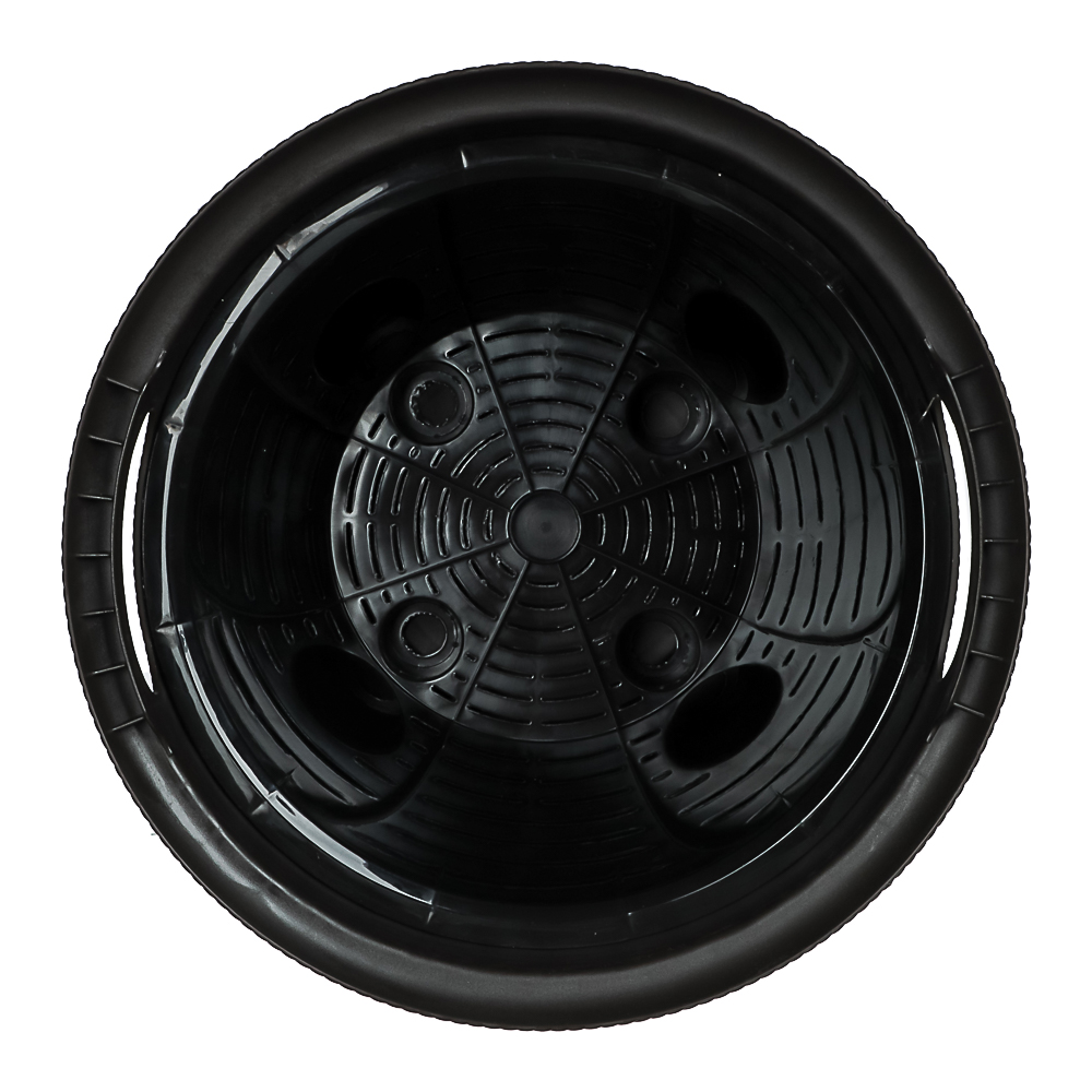 Кашпо InGreen Rattan D 328мм 20л с внутренним горшком 11 л, Горький шоколад, арт.№ 164-352