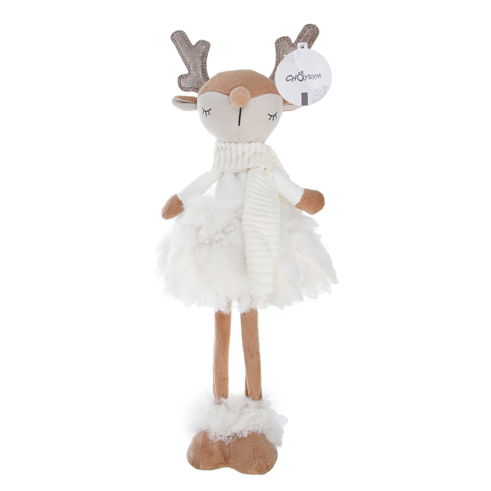 СНОУ БУМ Фигура декоративная "Олененок" 43 см, полиэстер, арт.№ 140-130