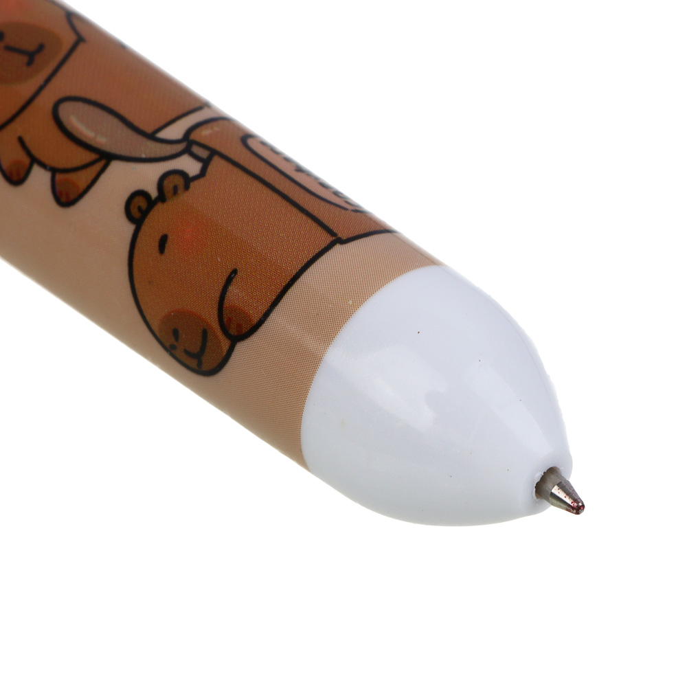 Ручка шариковая 10-цветная, с фигуркой "Капибара", 4 дизайна, арт.№ 591-230