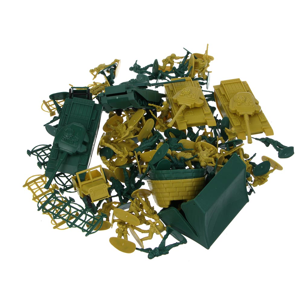 ИГРОЛЕНД Набор солдатиков 100 шт., пластик, арт.№ 296-061