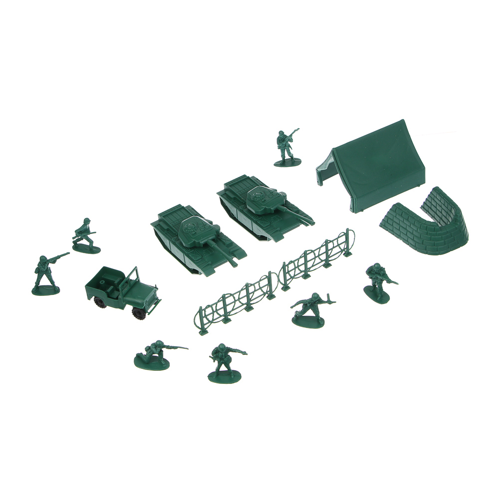 ИГРОЛЕНД Набор солдатиков 100 шт., пластик, арт.№ 296-061