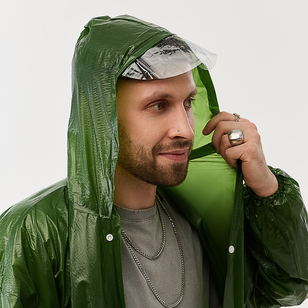 Дождевик тм INBLOOM, 107х62см, 100мкм, ПВХ, арт.№ 188-104