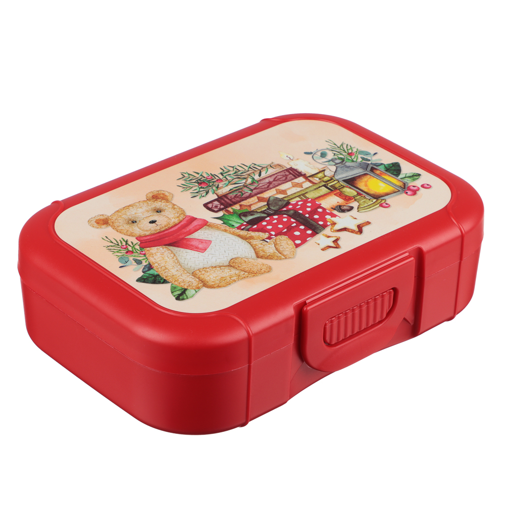 Зимние игрушки Ланч-бокс 0,85л (18х12,5х5,5см), пластик, арт.№ 861-551