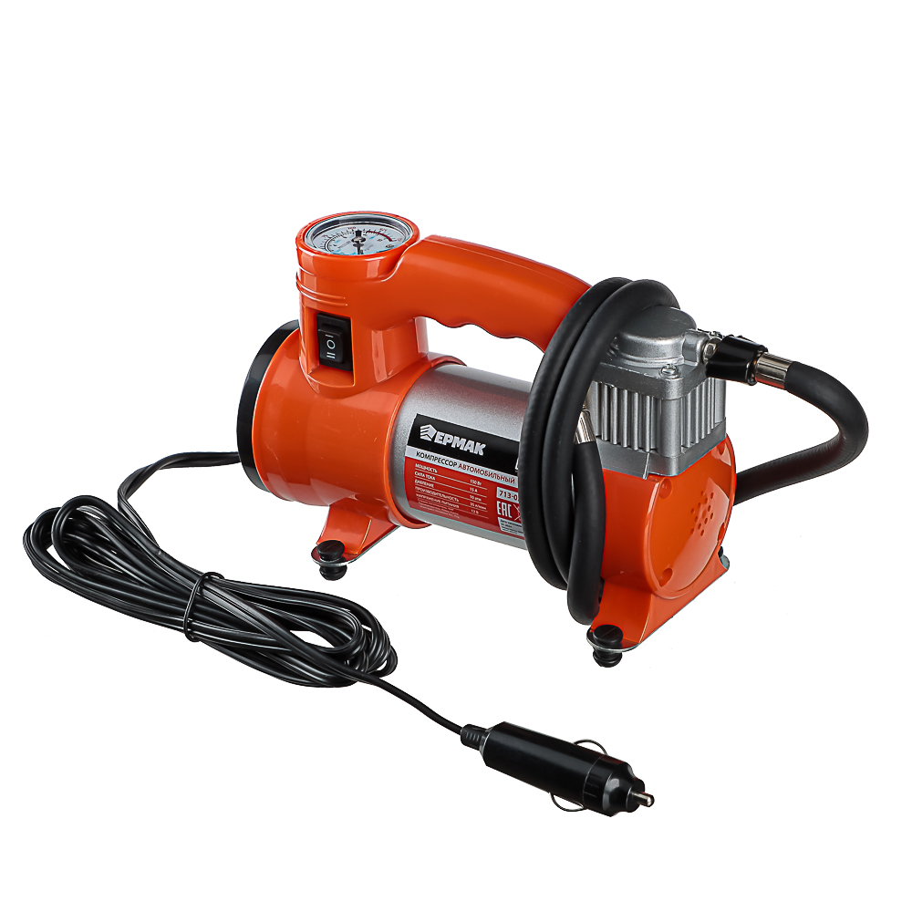 NEW GALAXY Компрессор автомобильный, штекер прикур, LED фонарь, 12V, 150W, 35 л/мин, металл, арт.№ 713-029