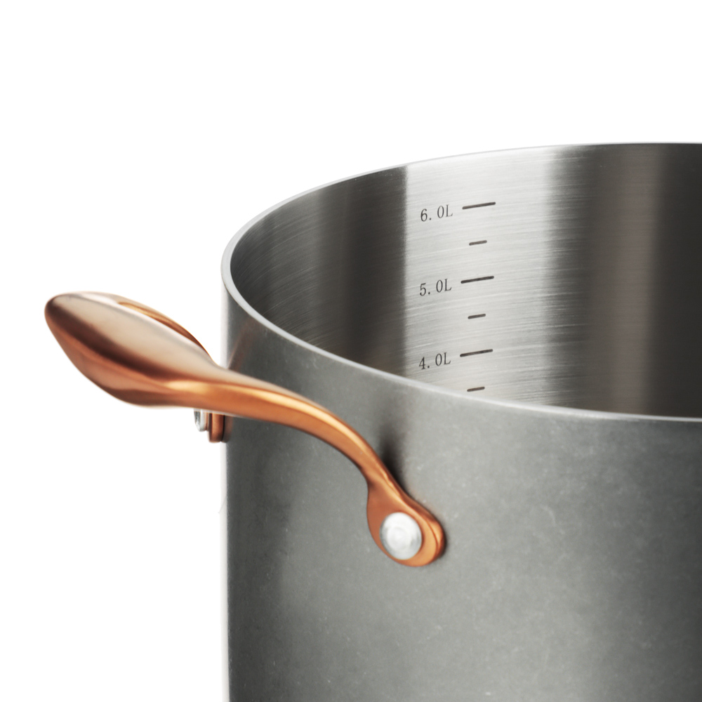 Ivlev Chef Ladoga Кастрюля 24х15см 6,1л, с нерж. крышкой, индукция, нерж.сталь 18/10, арт.№ 822-257