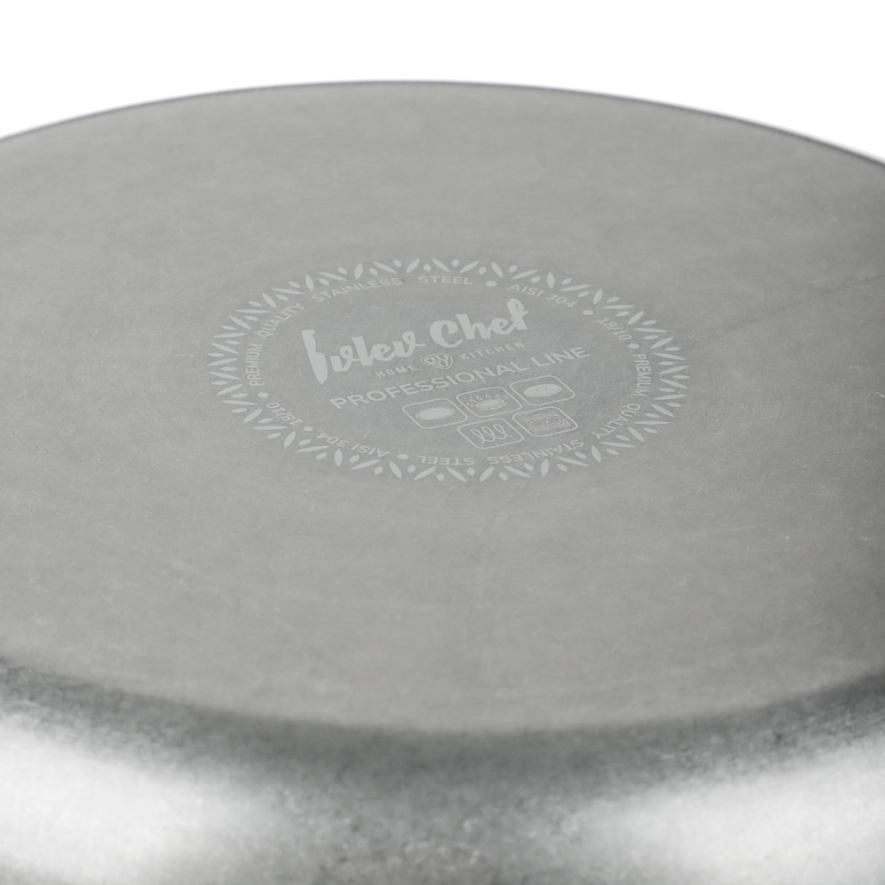 Ivlev Chef Ladoga Кастрюля 24х15см 6,1л, с нерж. крышкой, индукция, нерж.сталь 18/10, арт.№ 822-257