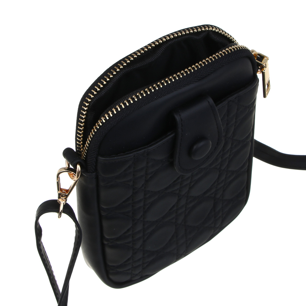 Сумка кроссбоди на длинном ремне тм ЮL Магнифик, ПУ, 18х12x2,5см, 2 цвета, КЖС24-22, арт.№ 337-190