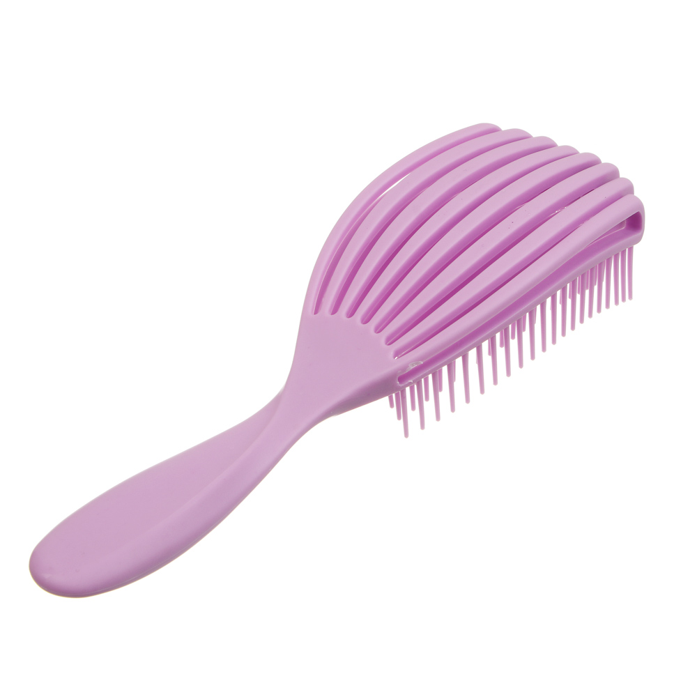 Расческа массажная веерная тм ЮНИLOOK, 23 см, пластик, 4 цвета, арт.№ 319-247