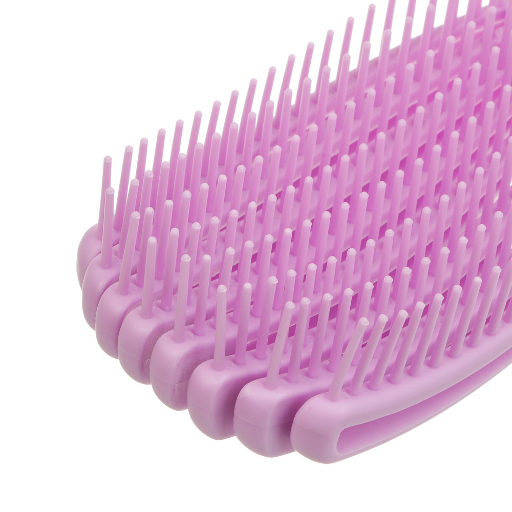 Расческа массажная веерная тм ЮНИLOOK, 23 см, пластик, 4 цвета, арт.№ 319-247