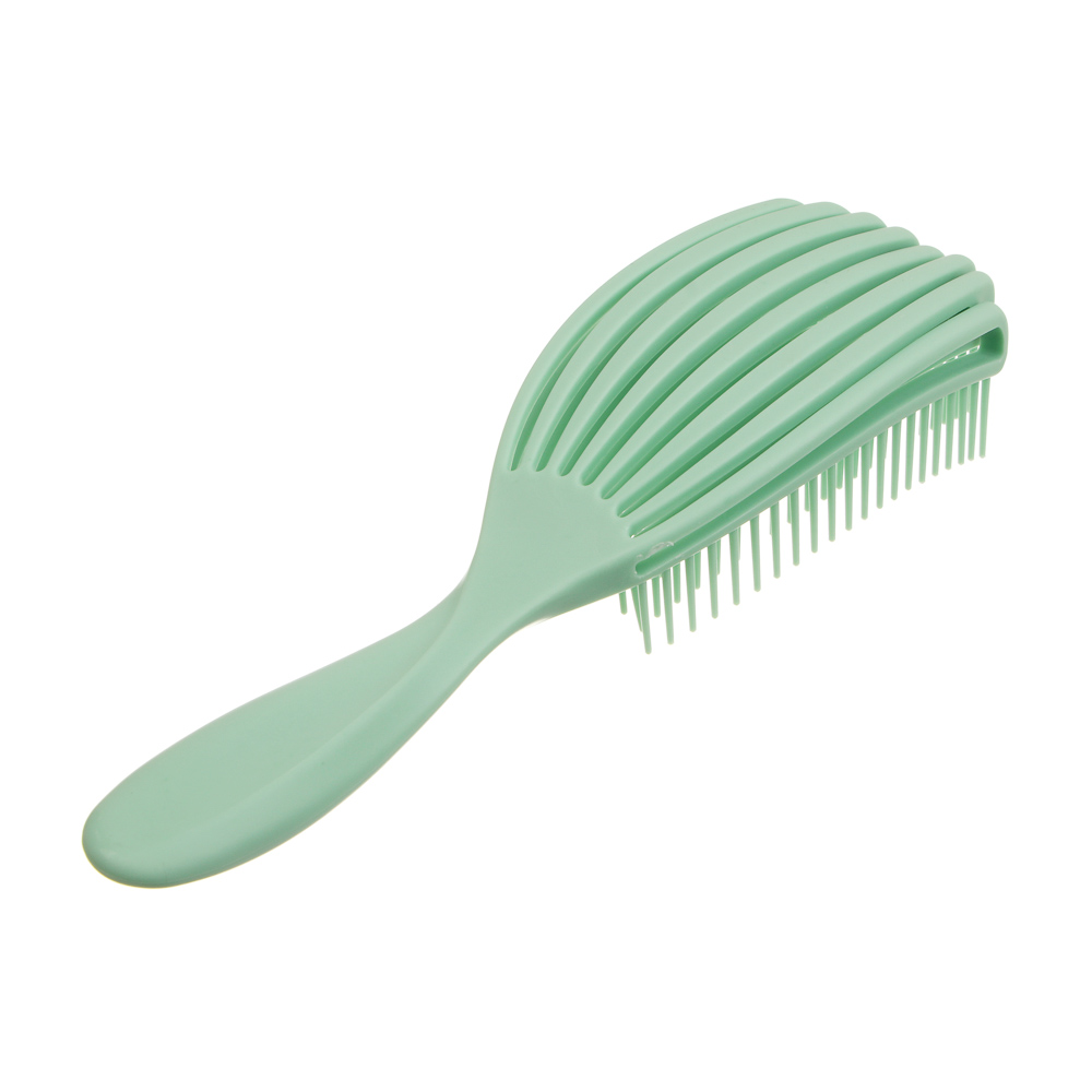 Расческа массажная веерная тм ЮНИLOOK, 23 см, пластик, 4 цвета, арт.№ 319-247