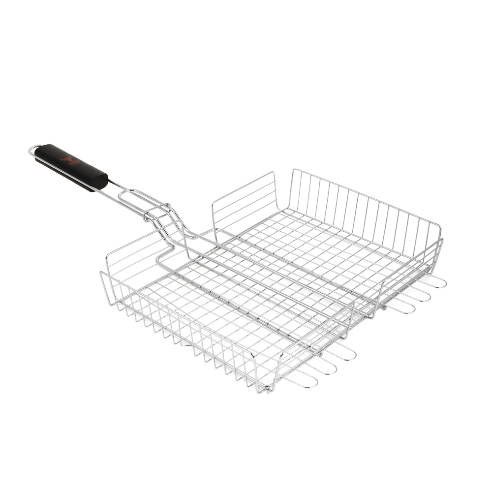 Решетка-гриль хром. тм GRILLBOOM, 25х33х5см, арт.№ 104-026