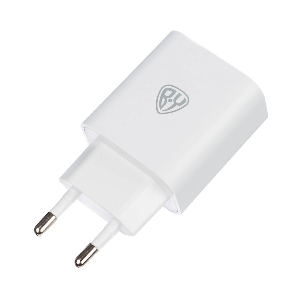 Сетевое зарядное устройство BY Double 10Вт, 2xUSB, 2А, 5В,110-240В, 50-60Гц, пластик белый, арт.№ 916-258