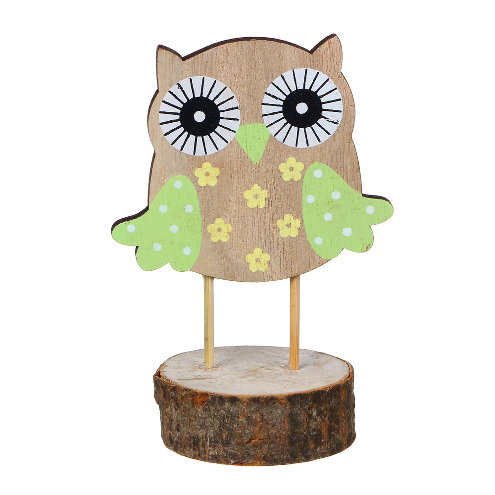 INBLOOM Декор садовый Сова 15см, МДФ, 3 дизайна, арт.№ 153-139