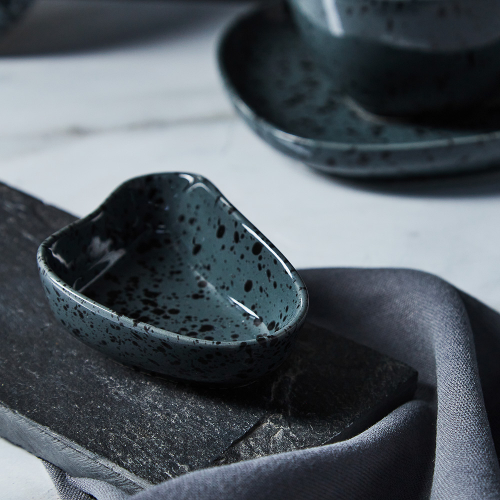 MILLIMI Оникс Розетка для соуса/варенья, 10х6,5х3,5см, фарфор, арт.№ 816-058