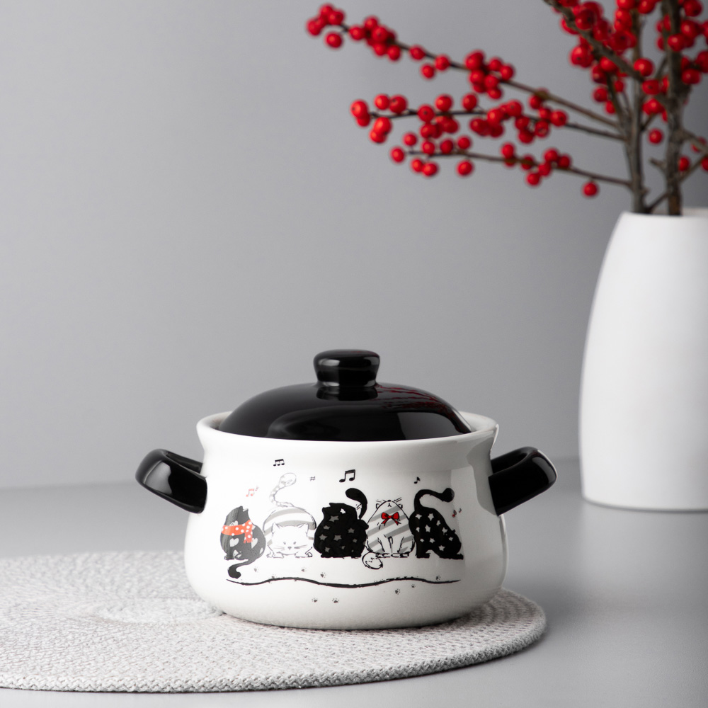 MILLIMI Хвостатые друзья Горшочек для запекания, 500 мл, 17x12x10,5см, керамика, арт.№ 824-646