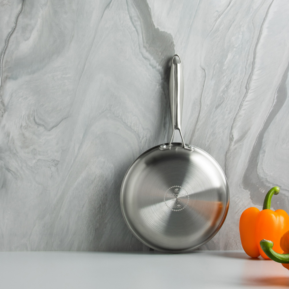 SATOSHI Савона Сковорода Triply 3-х слойная 20х4,0см, нерж.сталь 18/10, антиприг.покр. "соты", инд, арт.№ 822-150