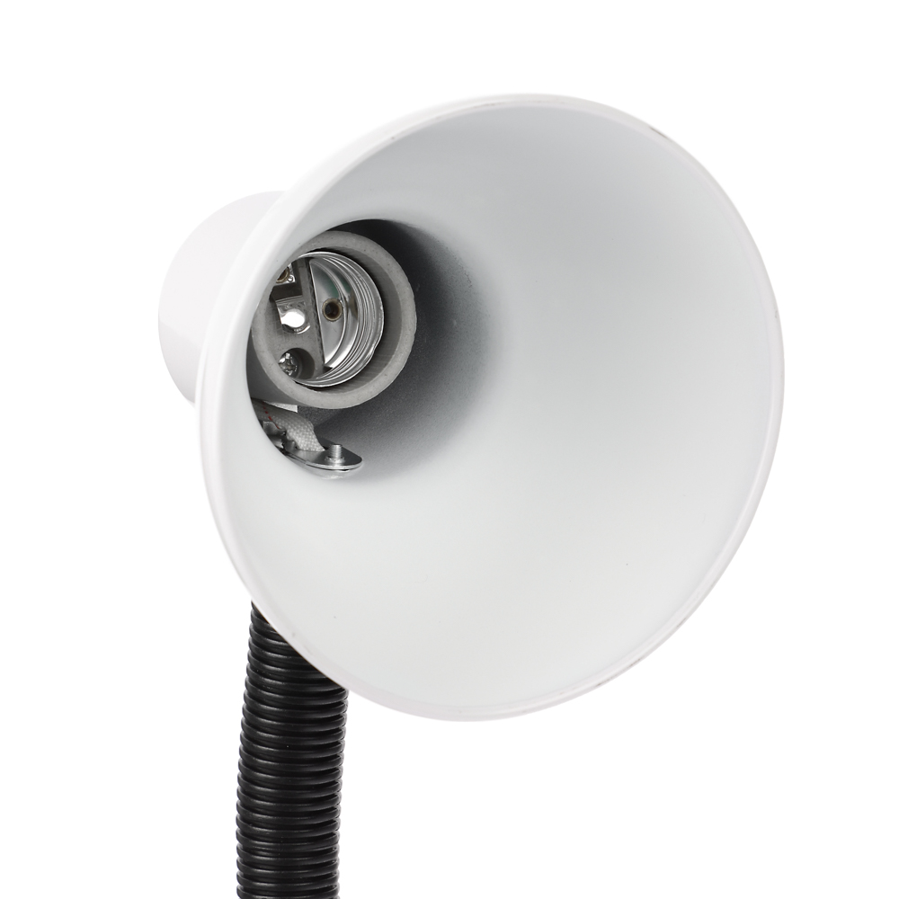 Лампа настольная BY, Е27, 28см, 40Вт, 220В, с выключателем, шнур 75 см, белый, арт.№ 476-445