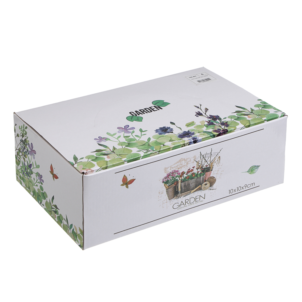 Кашпо тм INBLOOM, 10х9см, керамика, диз.1, арт.№ 164-407