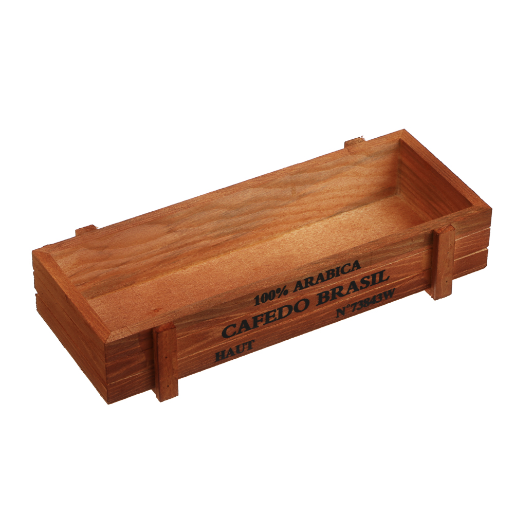 Кашпо тм INBLOOM, 22.5х8.5х4.5см, дерево, арт.№ 164-409