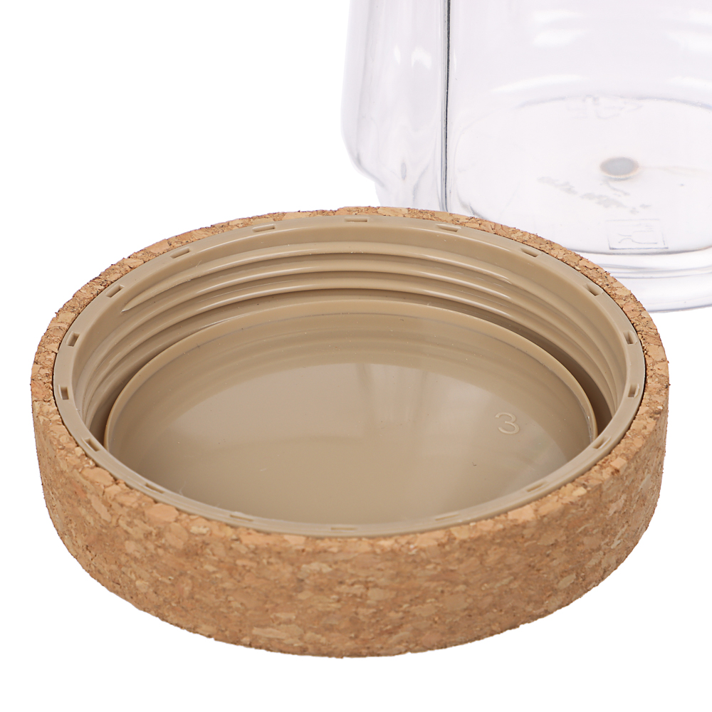 Банка для сыпучих продуктов Sugar&Spice Rosemary 0,75л, пластик, пробковая крышка, арт.№ 861-432