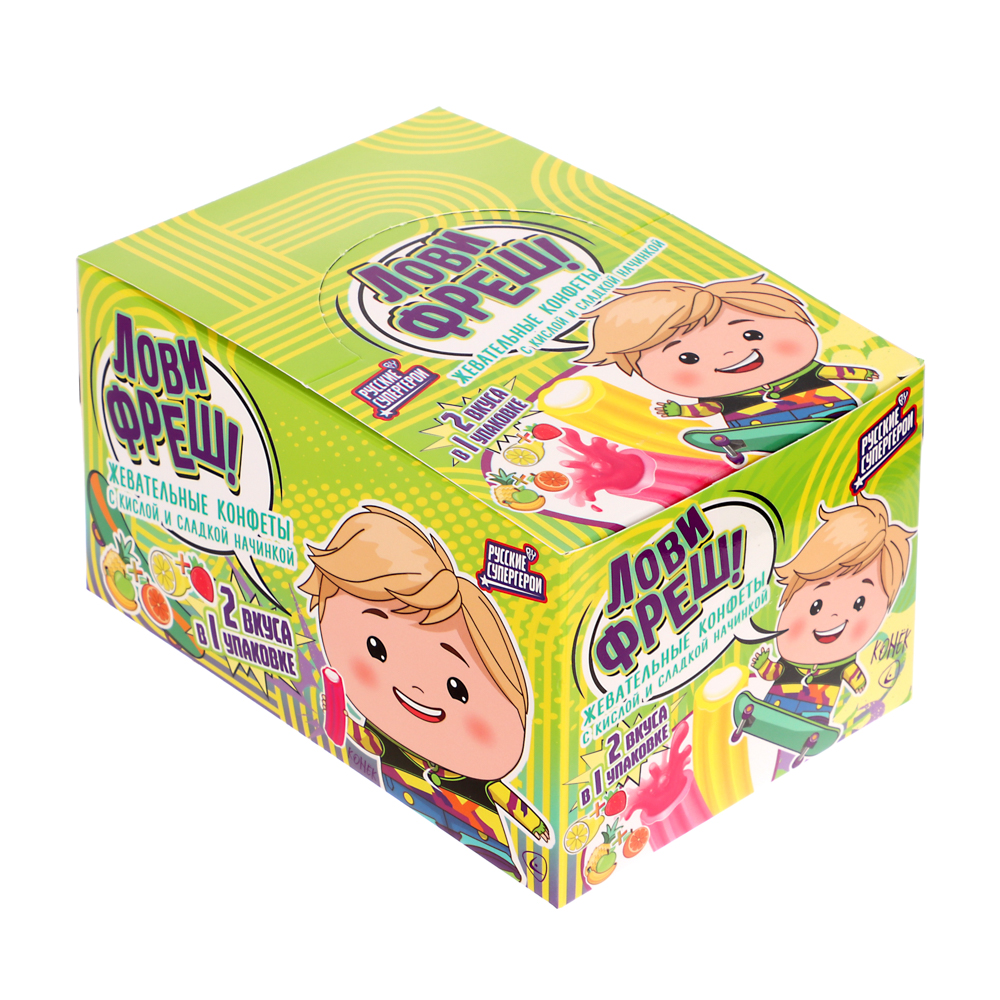 BY Русские Супергерои Жевательные конфеты кислые 16 гр., арт.№ 347-221