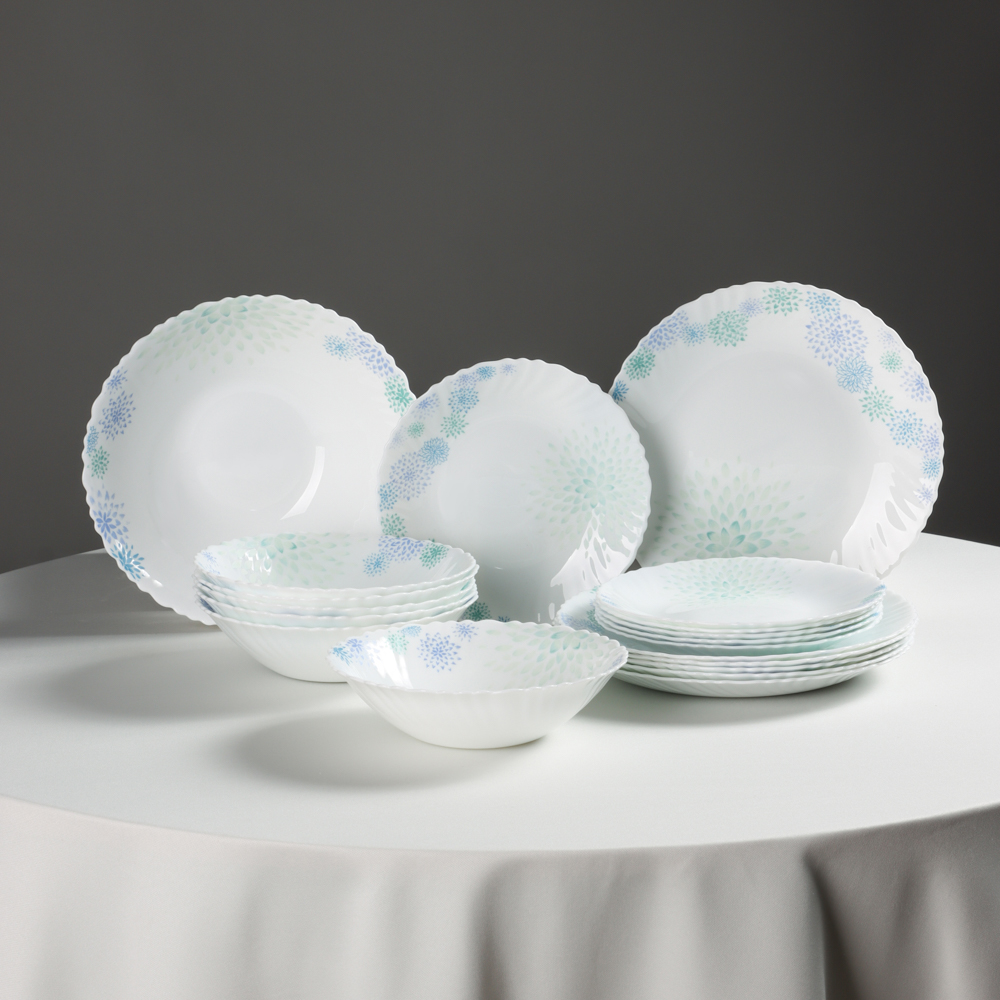 MILLIMI Асиано Набор столовой посуды 19 пр., опаловое стекло, арт.№ 818-017