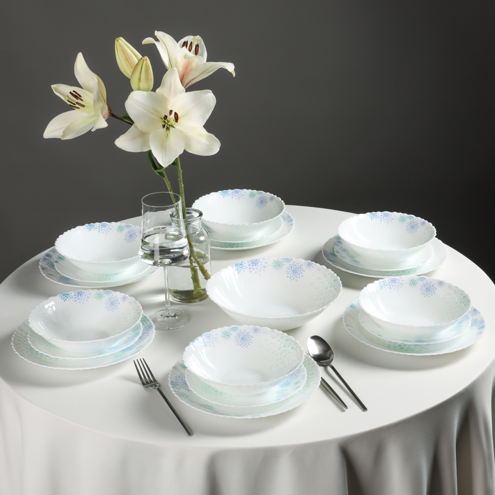 MILLIMI Асиано Набор столовой посуды 19 пр., опаловое стекло, арт.№ 818-017