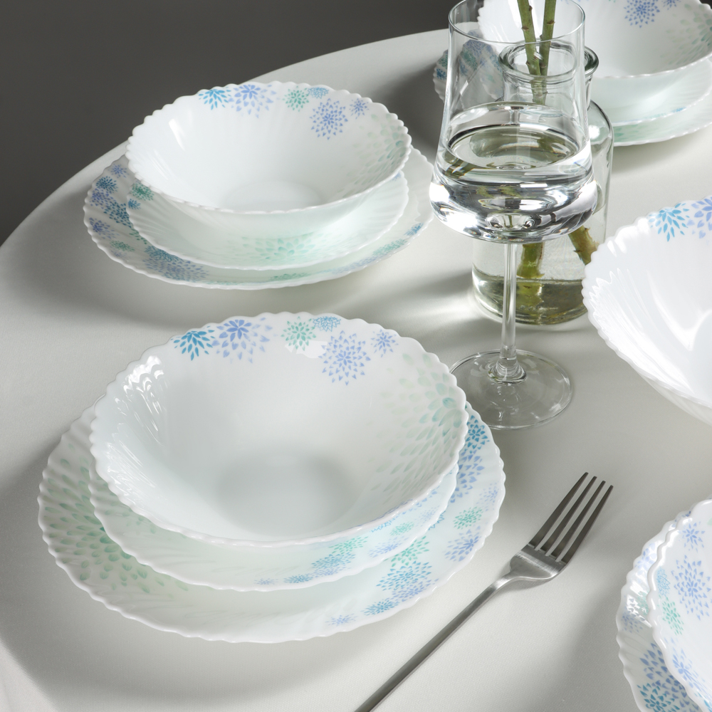 MILLIMI Асиано Набор столовой посуды 19 пр., опаловое стекло, арт.№ 818-017