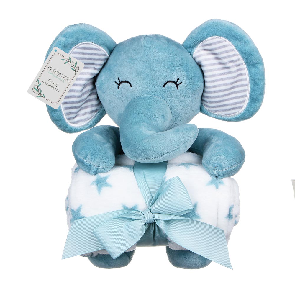 PROVANCE Мятный Латте Плед в комплекте с сувениром 90х75см, 240гр/м, 100% полиэстер, 3 дизайна, арт.№ 488-039