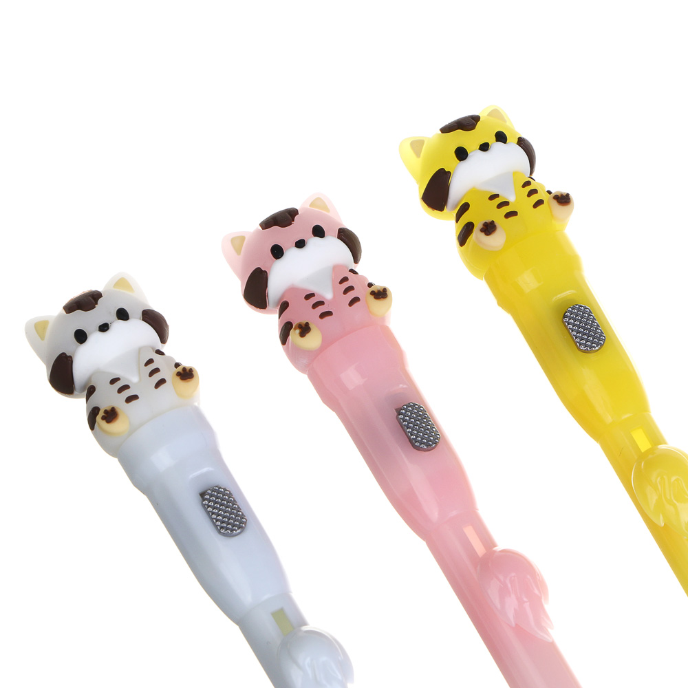 Ручка шариковая синяя с проекцией "Котик", 3 дизайна, шоу-бокс, арт.№ 591-249