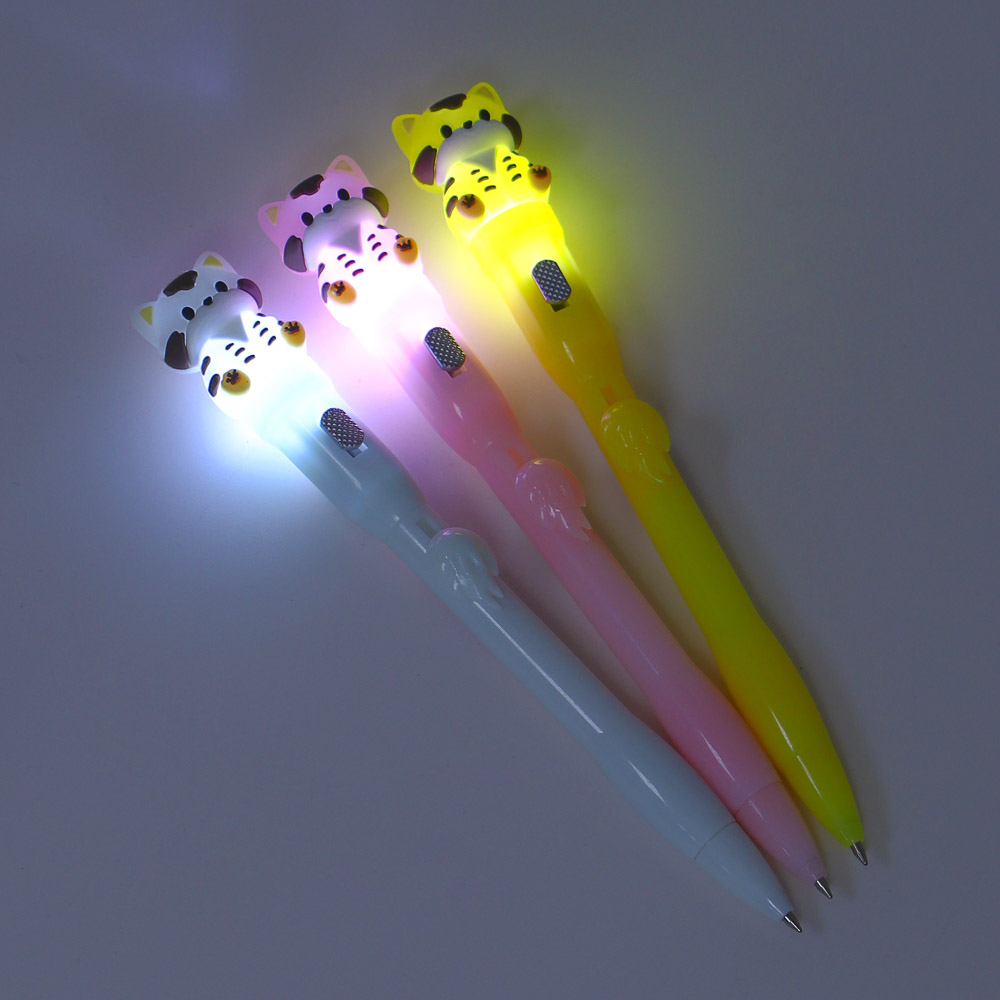 Ручка шариковая синяя с проекцией "Котик", 3 дизайна, шоу-бокс, арт.№ 591-249