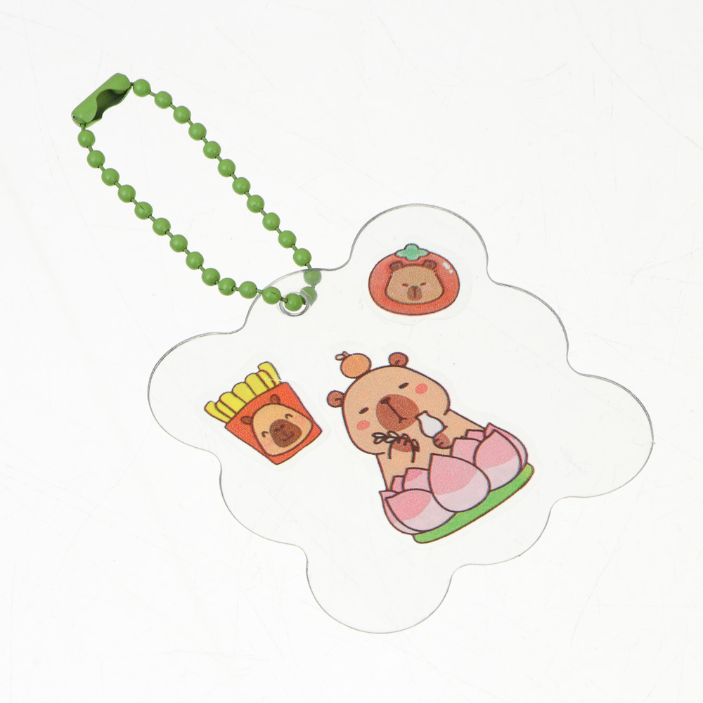 Записная книжка "Капибара" 10х13см, с наклейками, брелоком и лопаткой, PET, бумага, 6 диз., шоу-бокс, арт.№ 557-089