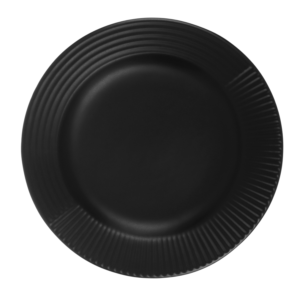 MILLIMI Монблан тарелка закусочная 20,8x2,5см, керамика, черный, арт.№ 824-220