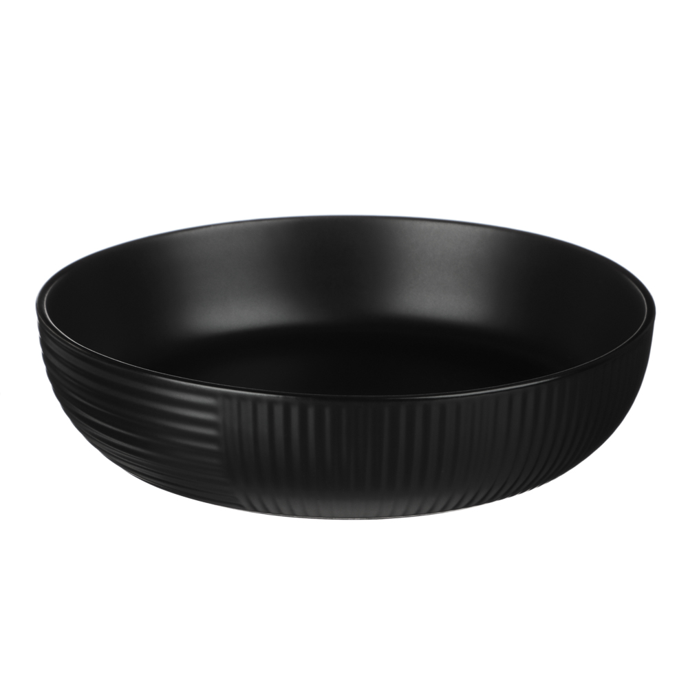 MILLIMI Монблан тарелка для супа 20x5см, 800мл, керамика, черный, арт.№ 824-221