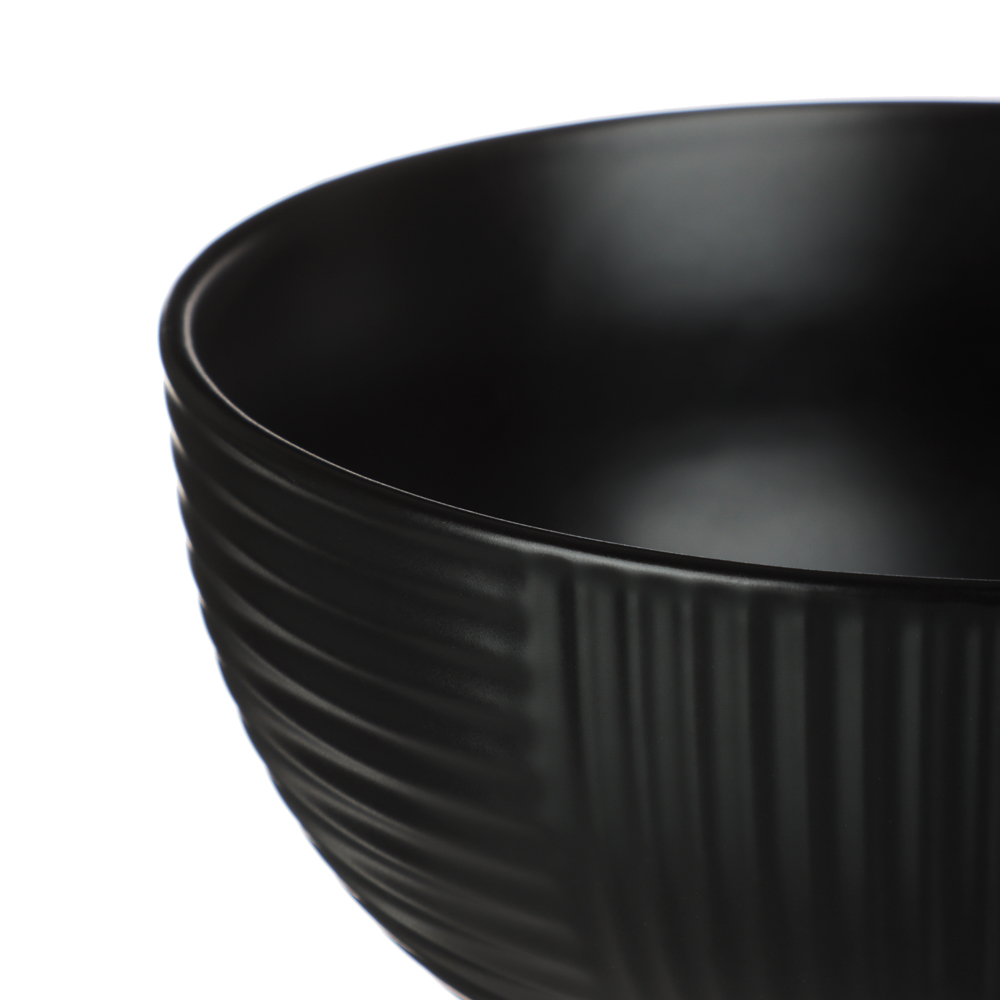 MILLIMI Монблан салатник 15,5x6,6см, 650мл, керамика, черный, арт.№ 824-222