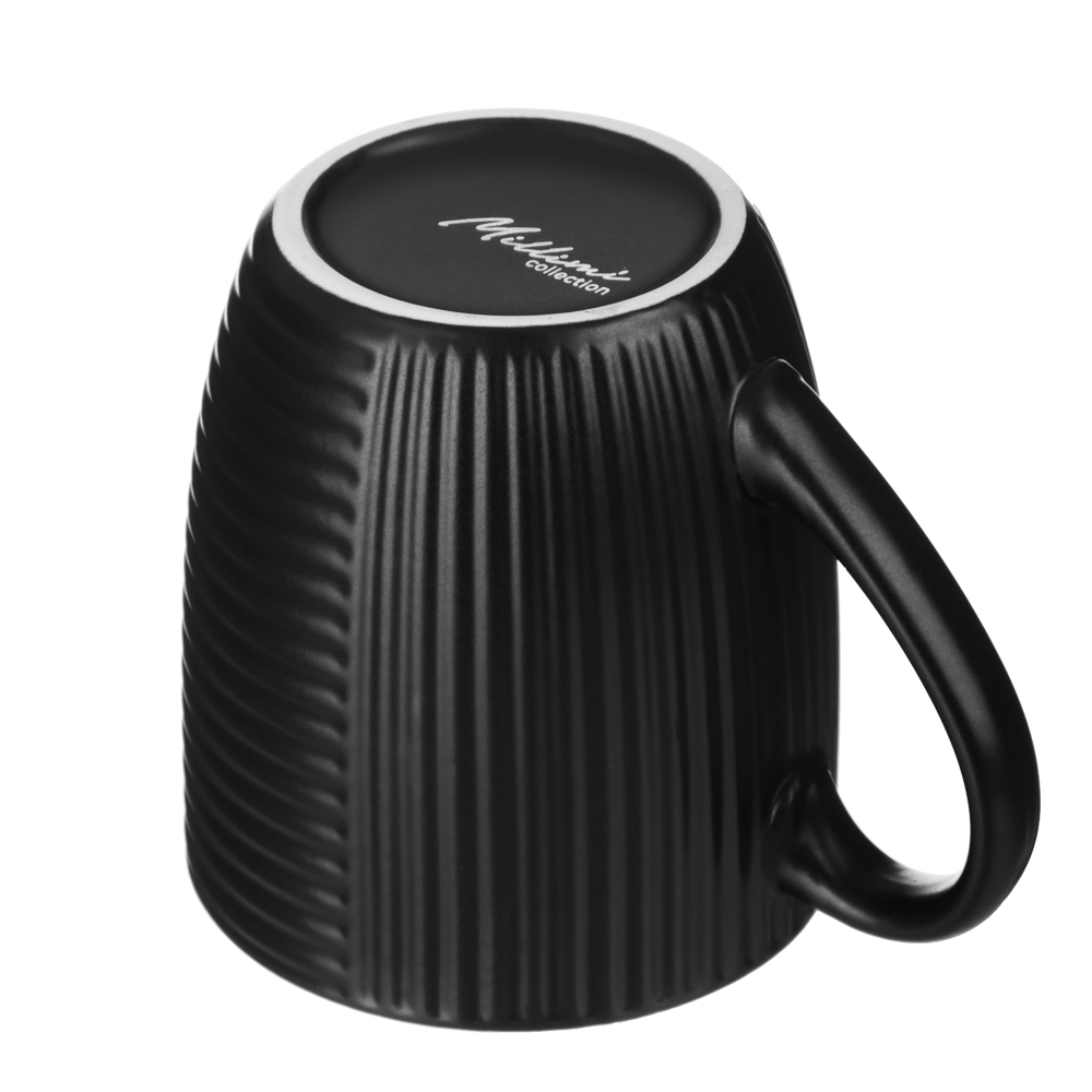 MILLIMI Монблан кружка 400мл, керамика, черный, арт.№ 824-223