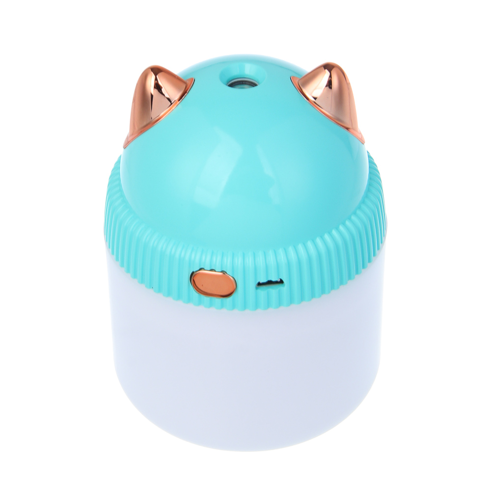 LEBEN Увлажнитель воздуха Котик, 220мл, подсветка, 11x8x8см, питание 5В/0.4А от USB, 2Вт, арт.№ 246-013