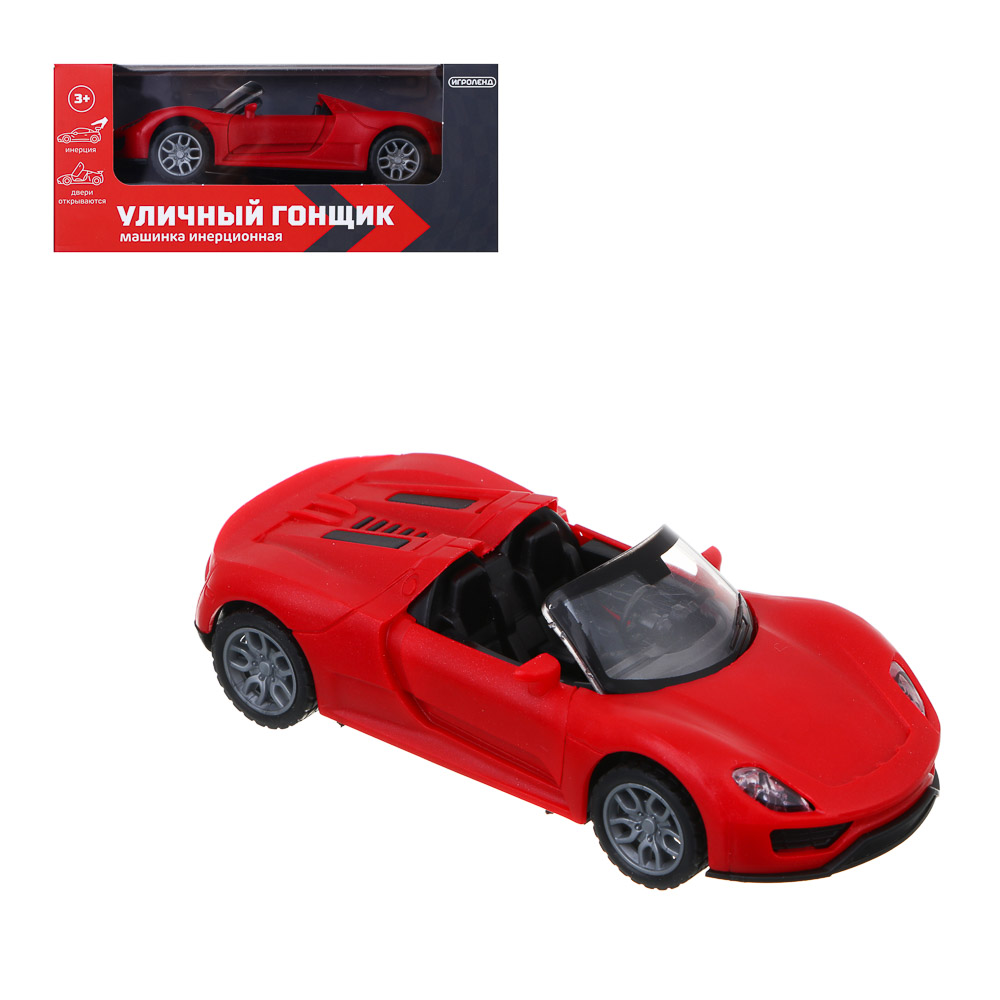 ИГРОЛЕНД Машина "Уличный гонщик", инерция, двери открываются, ABS, 15х6,5х7,7 см, 8 диз, арт.№ 292-437