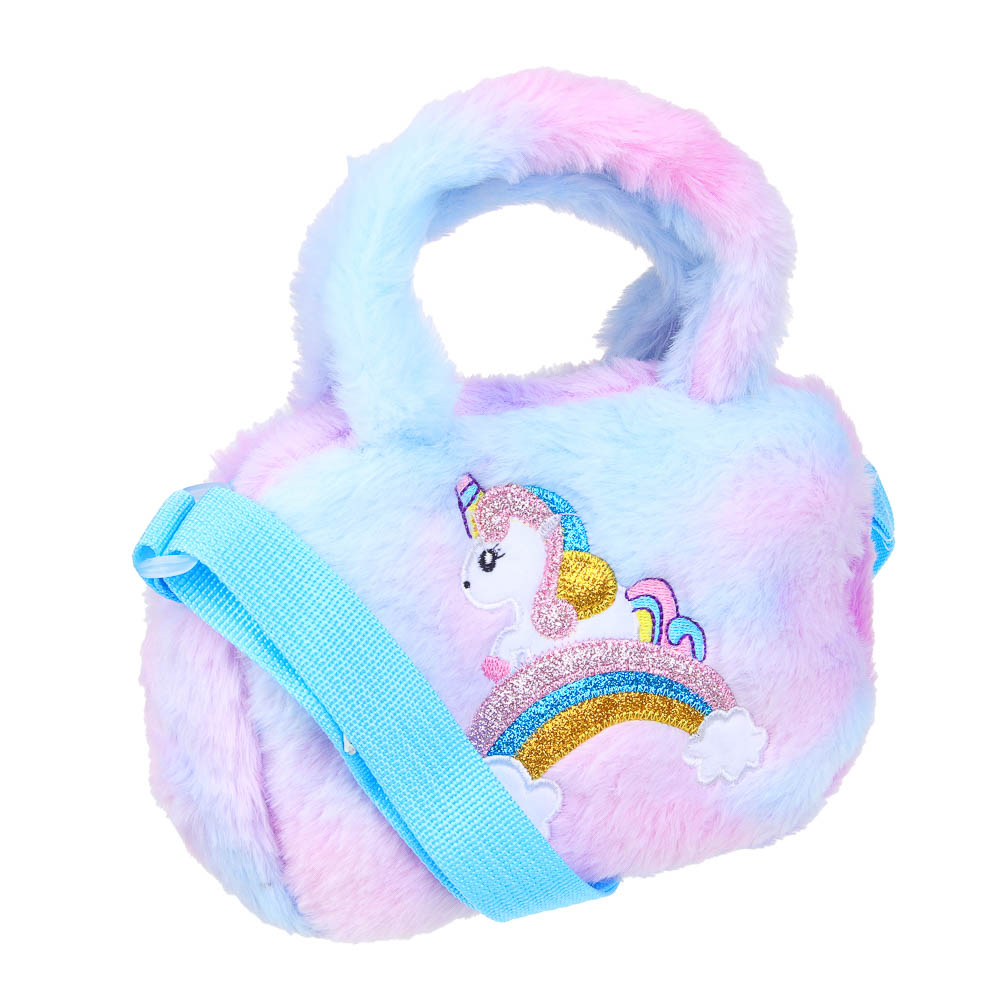 ИГРОЛЕНД Сумка детская мягкая "Единорожка" полиэстер, 17х13х4см, 2 вида, арт.№ 025-038