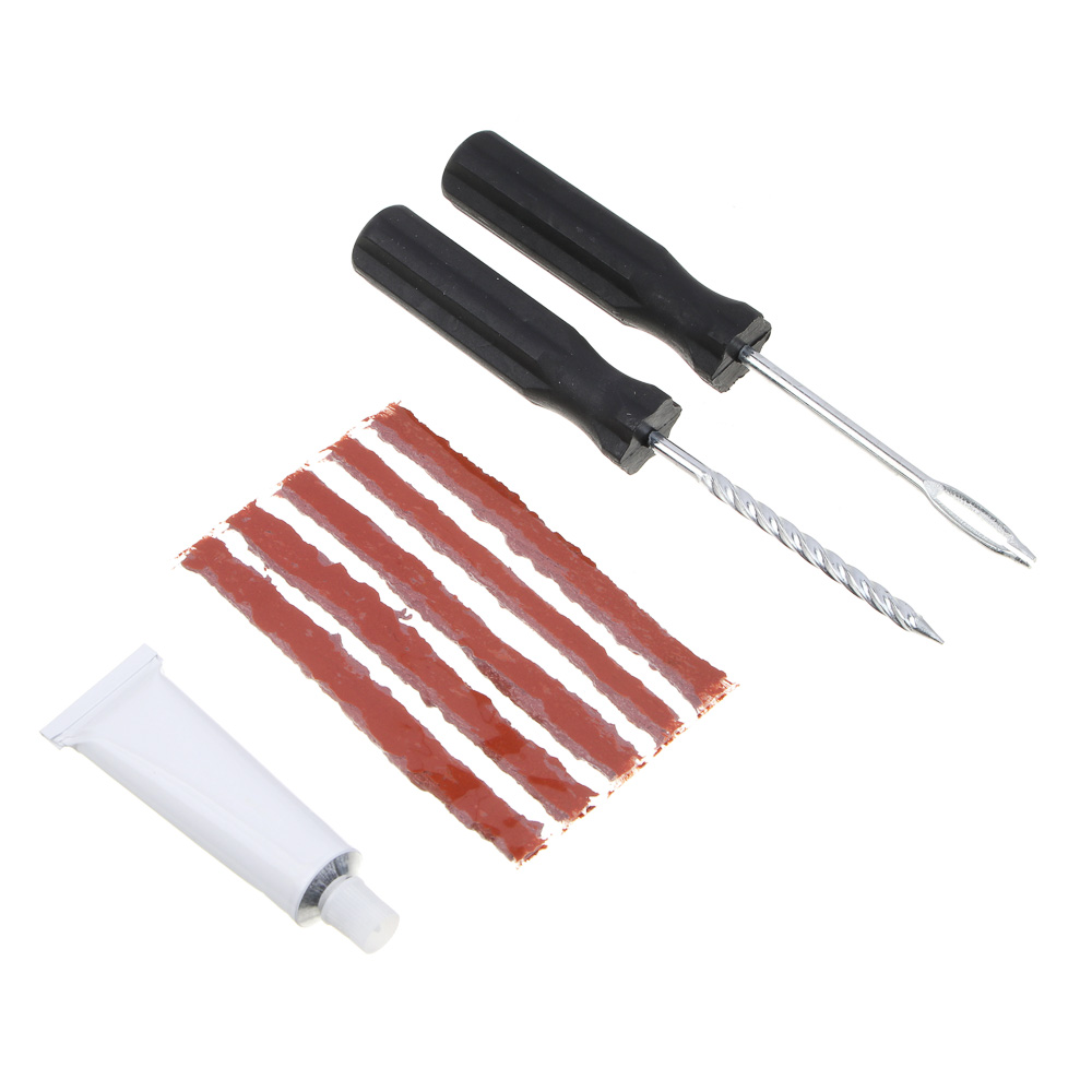 ЕРМАК Ремкомплект для б/к шин прямые ручки (клей, шило для жгута, шило спиральное), арт.2, арт.№ 777-007